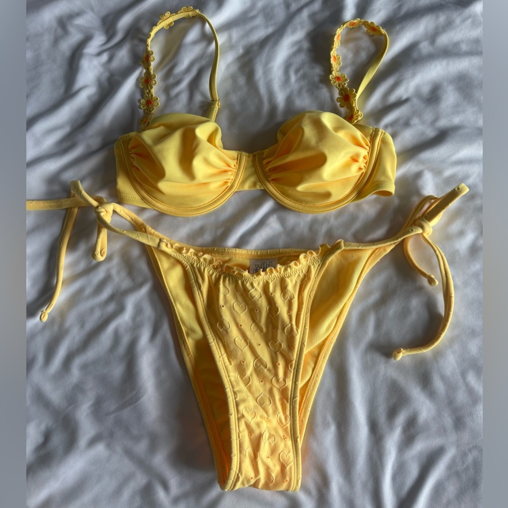 Yellow Floral Bikini Set